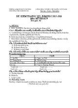 Đề kiểm tra học kì 1 năm học 2015-2016 môn Mĩ thuật 9 thời gian 45 phút